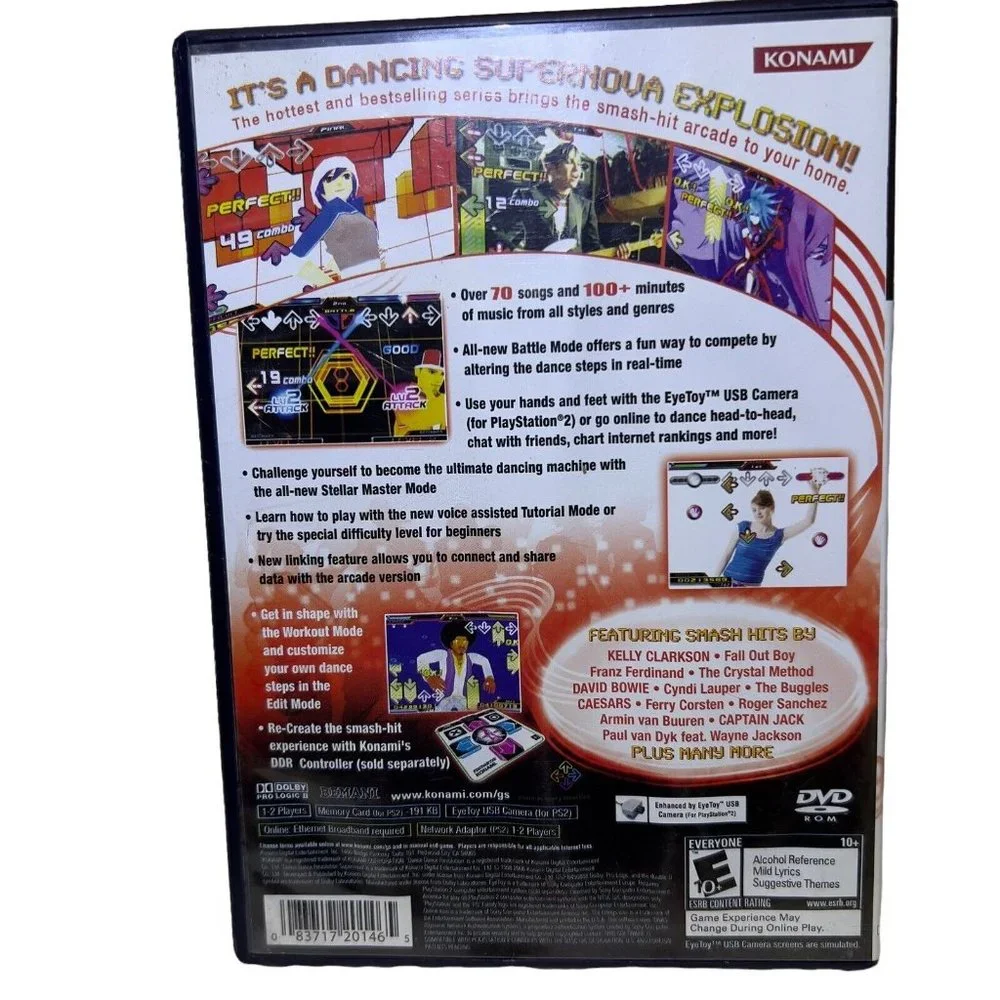 Dance Dance Revolution SuperNova Sony Playstation 2 (PS2) Black Label‎ Game